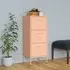 Jordan Storage Cabinet with 3 Drawers - Pink, Steel