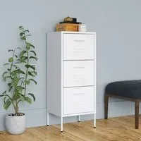 Jordan Storage Cabinet with 3 Drawers - White, Steel