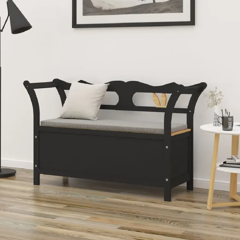 Jorden Hallway Seating Bench with Storage - Black, Fir Wood