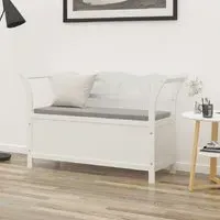 Jorden Hallway Seating Bench with Storage - White, Fir Wood