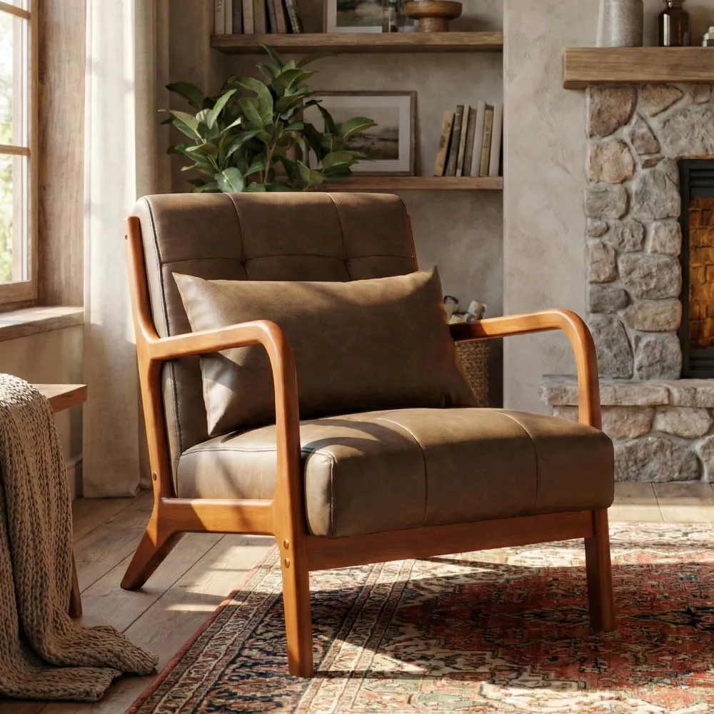 Jorlix 1 Seater Sofa - Brown, PU Leather product