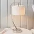 Josephine Arched Table Lamp - White, Nickel