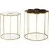 Judie Petal Shape Set of 2 Side Tables - Black and White, Metal