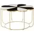 Judie Petal Shape Side Table - Black and White, Metal