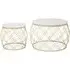 Judie Round Side Tables Set of 2 - White, Marble