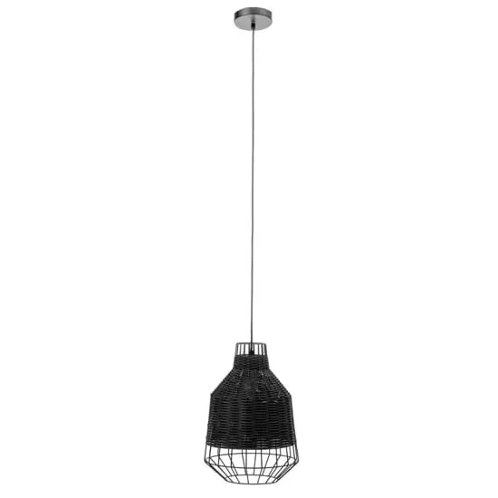 Julia Ceiling Pendant Light - Black, Rattan image