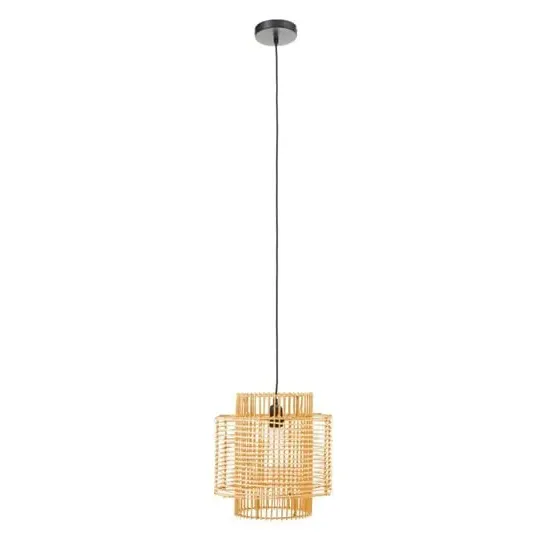 Julia Overlapping Ceiling Pendant Light - Natural, Rattan