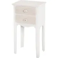 Juliet 2-Drawer Bedside Table - White, MDF