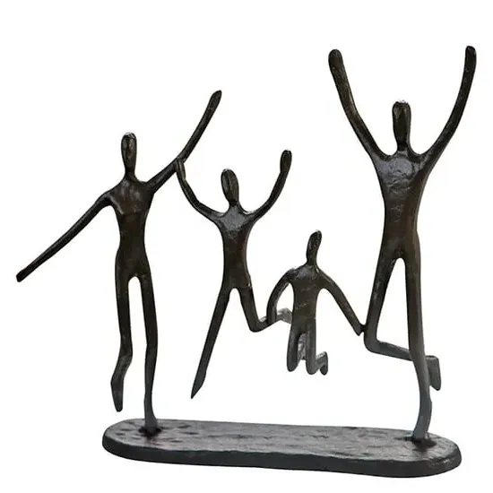 Jumping Iron Design Sculpture - Burnished Bronze