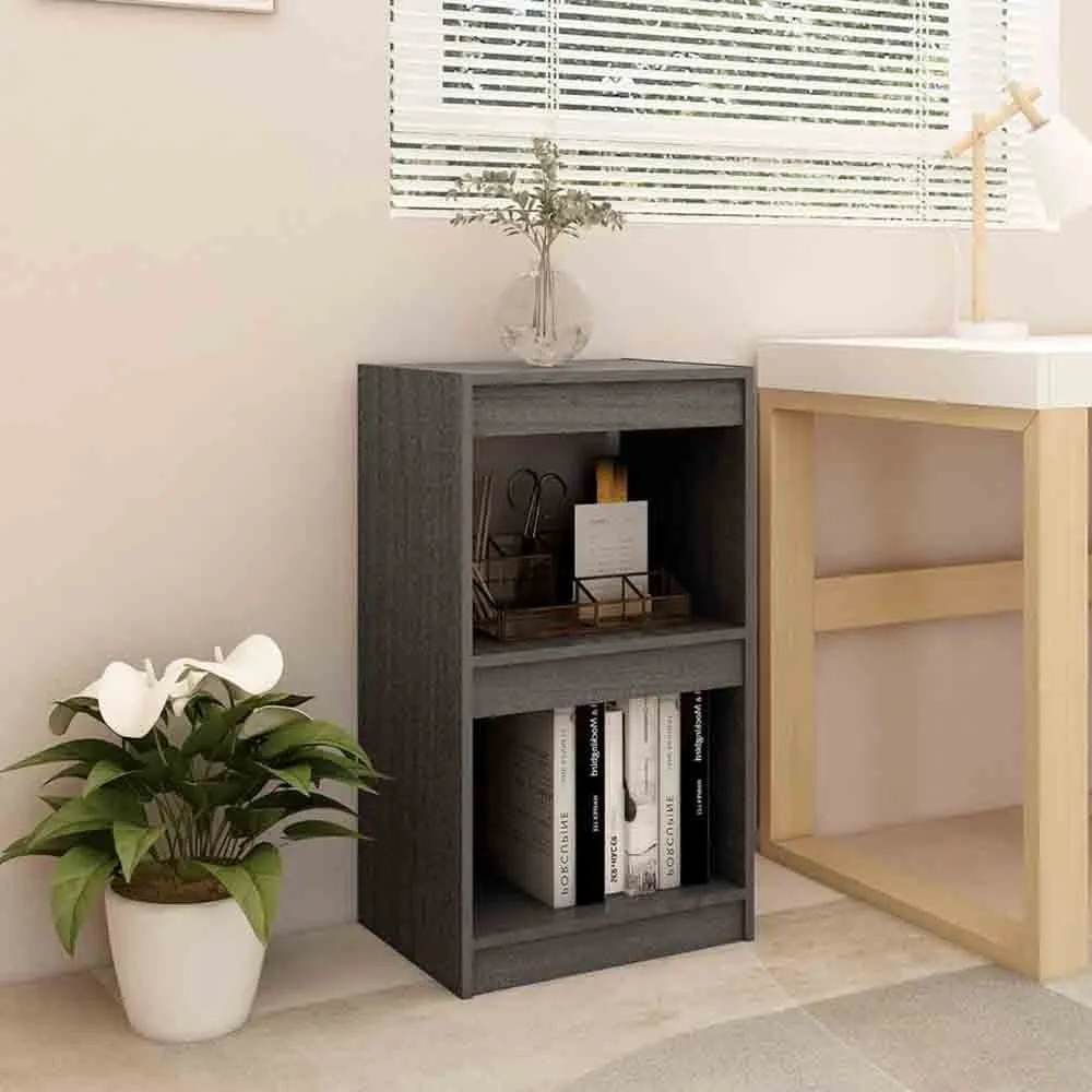 Jupiter 2-Compartment Bookcase - Grey, Pinewood image