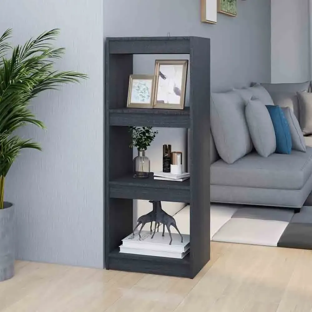 Jupiter 3-Compartment Bookcase - Grey, Solid Pinewood product