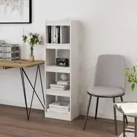 Jupiter 4-Compartment Bookcase - White, Pinewood