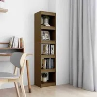 Jupiter 5-Compartment Bookcase - Honey Brown, Pinewood