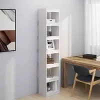 Jupiter 6-Compartment Bookcase - White, Pinewood