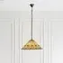 Justin 3 Light Tiffany Glass Pendant Ceiling Light - Multicolour