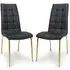 Justin Dining Chairs - Black, Faux Leather
