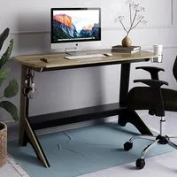 Justine Laptop Desk - Black, Oak