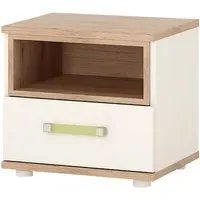 Kaas Bedside Cabinet - White, Oak