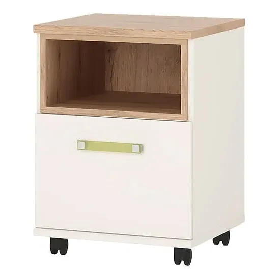 Kaas Office Pedestal Cabinet - White, Oak