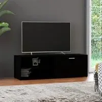 Kaavia TV Stand with Storage - Black, Chipboard