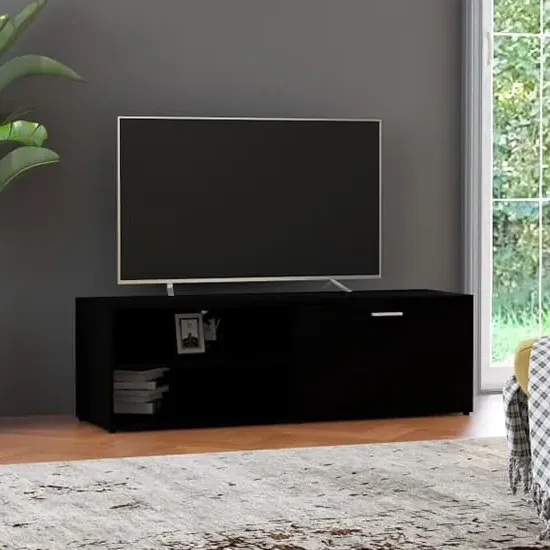 Kaavia TV Stand with Storage - Black, Chipboard image