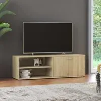 Kaavia TV Stand with Storage - Sonoma Oak, Chipboard