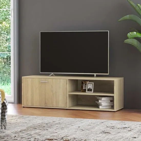 Kaavia TV Stand with Storage - Sonoma Oak, Chipboard