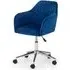 Kacella Swivel Office Chair - Blue, Velvet