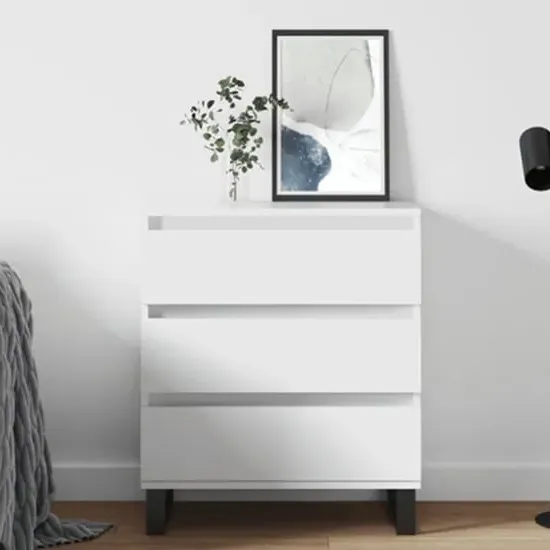 Kacia 3 Drawer Chest - White, Engineered Wood