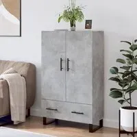 Kacia Highboard with 2 Doors 1 Drawer - Concrete, Engineered Wood