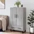Kacia Highboard with 2 Doors 1 Drawer - Grey, Engineered Wood