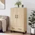 Kacia Highboard with 2 Doors 1 Drawer - Oak, Engineered Wood