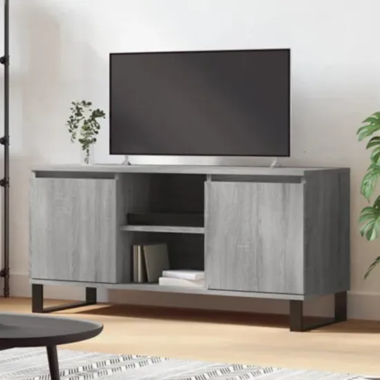 Kacia TV Stand with 2 Doors - Grey Sonoma Oak, Engineered Wood product