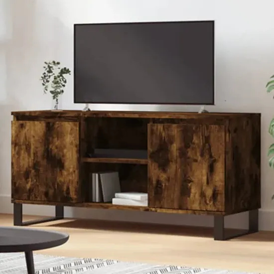 Kacia TV Stand with 2 Doors - Smoked Oak