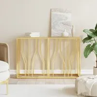 Kacy Console Table - Clear Glass, Gold