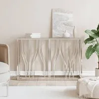 Kacy Console Table - Clear Glass, Stainless Steel alternate view