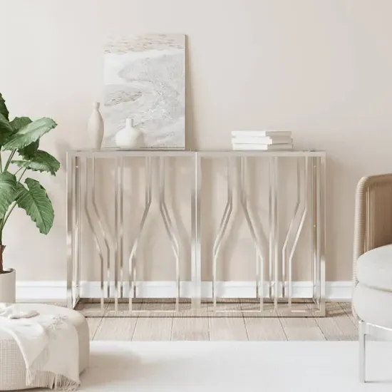 Kacy Console Table - Clear Glass, Stainless Steel product