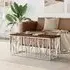 Kacy Rectangular Coffee Table - Silver, Reclaimed Wood
