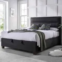 Kahului Super King Ottoman Bed with Storage - Pendle Slate, Fabric