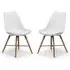 Kaili Dining Chair - White, Faux Leather