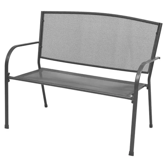 Kaira Steel Mesh Garden Bench - Anthracite image