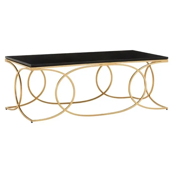 Kairi Coffee Table - Black, Marble