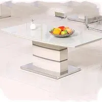 Kaiyo Glass Top Coffee Table - Cappuccino