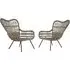Kalausi Kubu Rattan Chair Pair - Grey