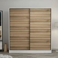 Kale H190cm Sliding Wardrobe with 2 Doors - White, Oak alternate view