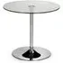 Kalei Round Glass Dining Table - Clear, Chrome