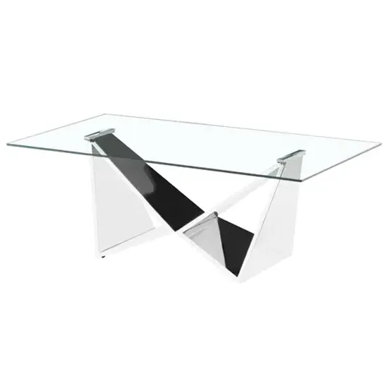 Kalila Coffee Table - Clear Glass, Silver product