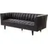 Kalispell 3-Seater Leather Sofa - Black