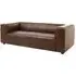 Kalispell 3-Seater Leather Sofa - Brown