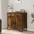 Kamas Wooden Sideboard with 2 Doors 2 Drawers - Smoked Oak